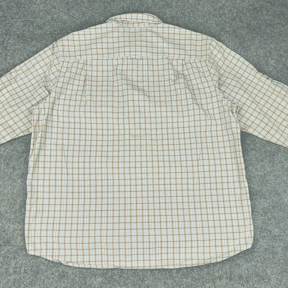 LL Bean Shirt Mens Large Brown Check Long Sleeve Button Up Cotton Outdoors Work - Picture 8 of 13